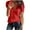 Red, variant on LYXSSBYX Short Sleeve Womens Tops Hot Sale Summer Womens Solid Color Tops V-Neck Short Sleeve Casual Loose T- Blouse
