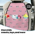 thumbnail image 4 of Minimalist Cartoon Goat Skull Pink Mats Back Seat Protectors, Car Seat Protector Vehicle Organizers Waterproof Cover Back Seat Cover for Kids with 3 Storage Pockets 2 Pack, 4 of 5