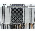 thumbnail image 7 of Cotton Table Runner with Tassels 14x90 Inches, Black & Cream | Boho Woven Washable Dresser Scarf | Farmhouse Long Cotton Table Runner with Fringe, 7 of 7