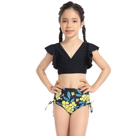 

ketyyh-chn99 Family Holiday Pajamas Set Short Sleeve 2023 New Swimsuit Polka Dot Printed Child Split Swimsuit Waist Revealing