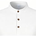 thumbnail image 6 of Timoontee Men's Short Sleeve T-Shirt Stand Collar Solid Color Casual Lightweight All Season Easy Care Everyday Wear White S, 6 of 6