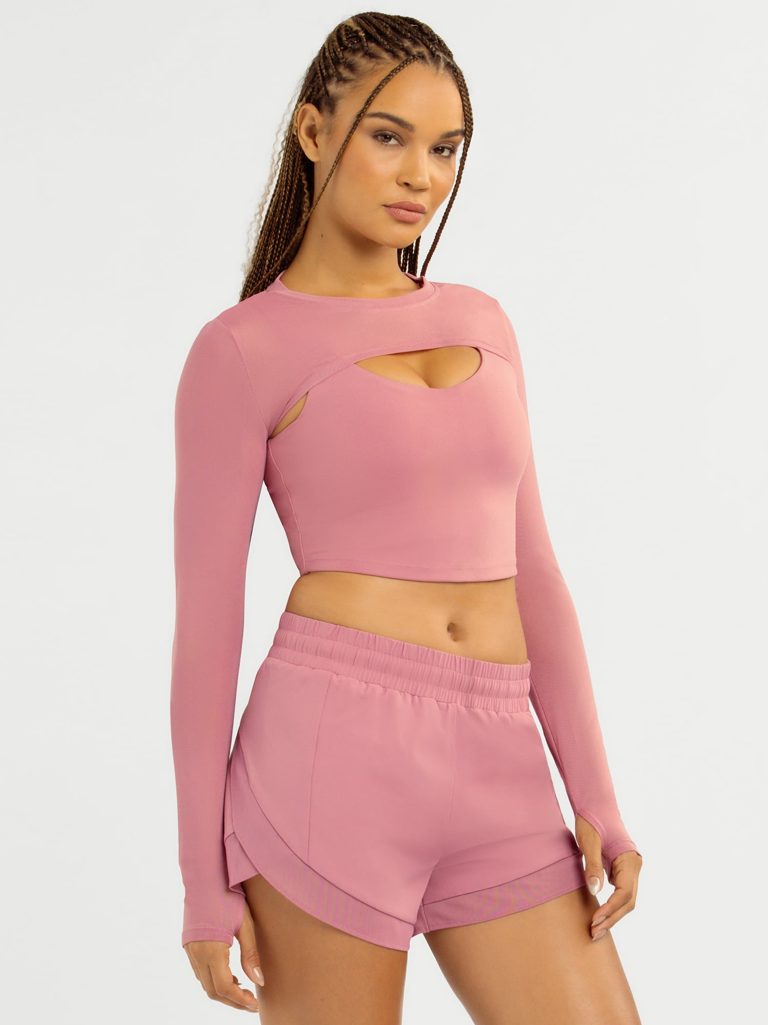 Jessica Simpson Women’s Long Sleeve Mesh Top, Sizes XS-XXXL