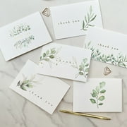 Gooji 4x6 Golden Greenery Thank You Cards (Bulk 36-Pack) Matching Envelopes