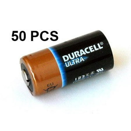 Duracell 3v Lithium Photo Battery Duracell Ultra DL123A Lithium CR123A 3V Photo Lithium Batteries Bulk, Box of 50 pcs -- NEW! ()
