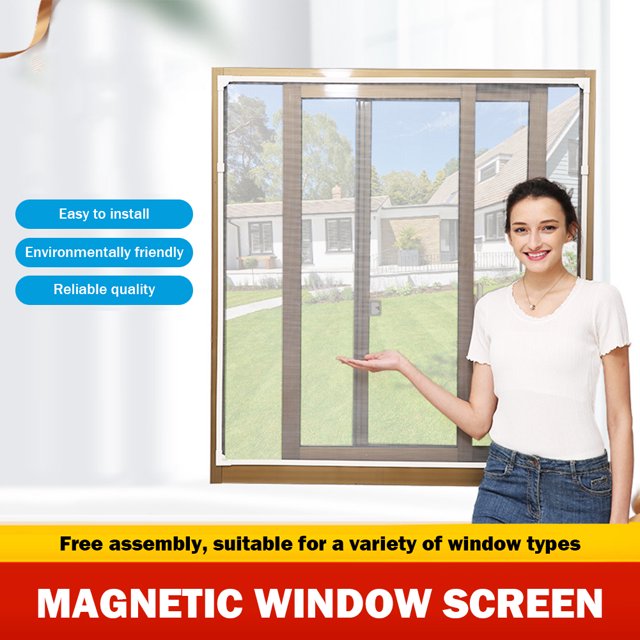 Pantalla De La Ventana Pantalla de ventana magnética Cortina de malla para ventana para cocina (130x150cm blanco)