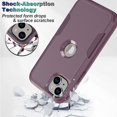 thumbnail image 2 of Phone Case for iPhone 13 and iPhone 14, Non-Slip Shockproof 10 Ft Military Dropproof Phone Case with 2 Tempered Glass Screen Protectors, 6.1 Inch (Brown), 2 of 14
