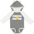 thumbnail image 3 of Inktastic Chicks Dig Me Boys Long Sleeve Baby Bodysuit, 3 of 5