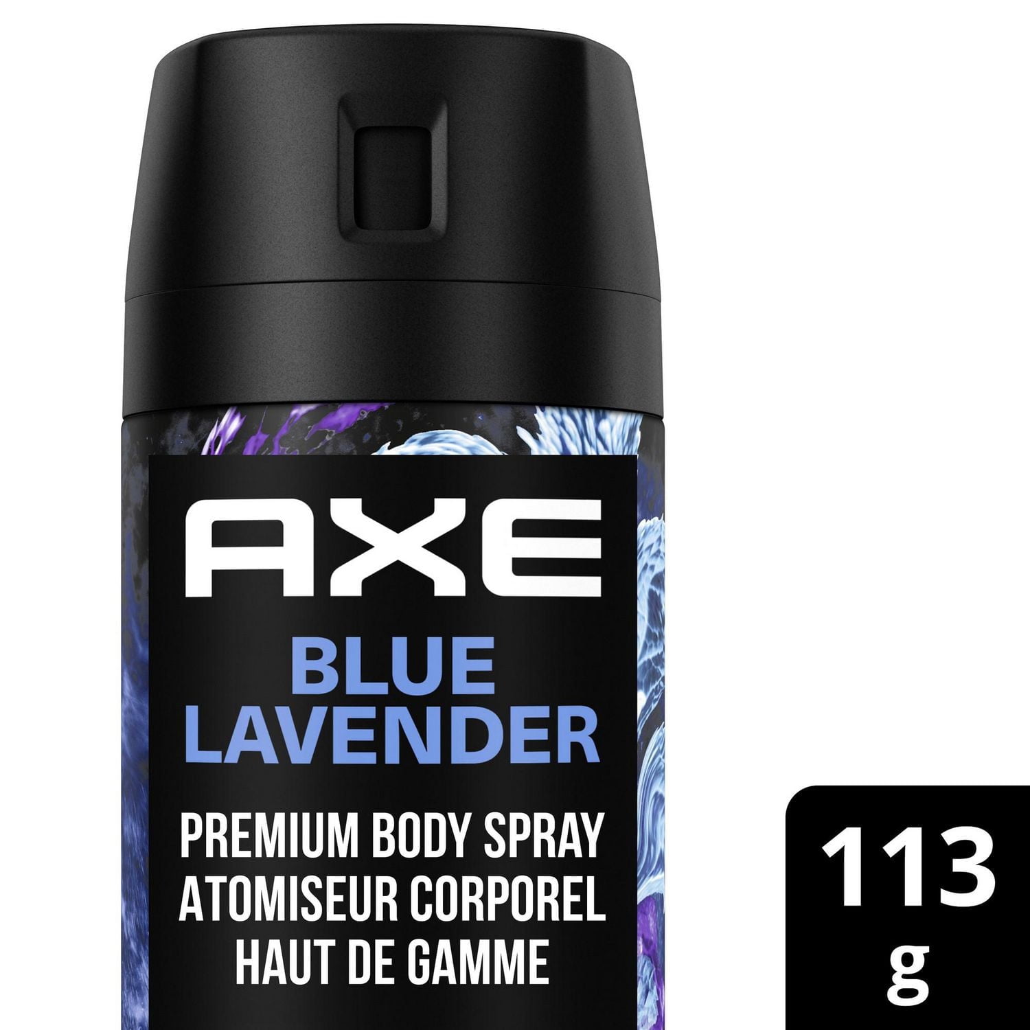 AXE Fine Fragrance Collection Premium Body Spray for Men, Blue Lavender deodorant, with 72H odour protection and freshness, infused with lavender, mint, and amber essential oils, 113g