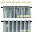 thumbnail image 2 of StangH Farmhouse Sheer Curtains for Living room, Thick Flax Linen Blend Semi Sheer Drapes Vertical Light Filtering Privacy Boho Curtains for Bedroom Patio, Stone Blue, W55 x L96, 2 Panels, 2 of 7