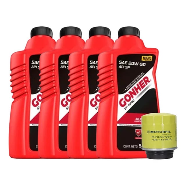 Kit Cambio De Aceite Polo 2015 Al 2017 1.6 Gonher 20w50