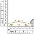 thumbnail image 3 of Gem Stone King 1.77 Ct Green Peridot Sky Blue Aquamarine 18K Yellow Gold Plated Silver Bracelet for Women, 3 of 4