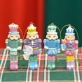 thumbnail image 6 of Pack of 4 Candy Nutcrackers King and Soldier Statue Christmas Decorative Hanging Resins Puppets Nutcrackers Toy Decors, 6 of 9