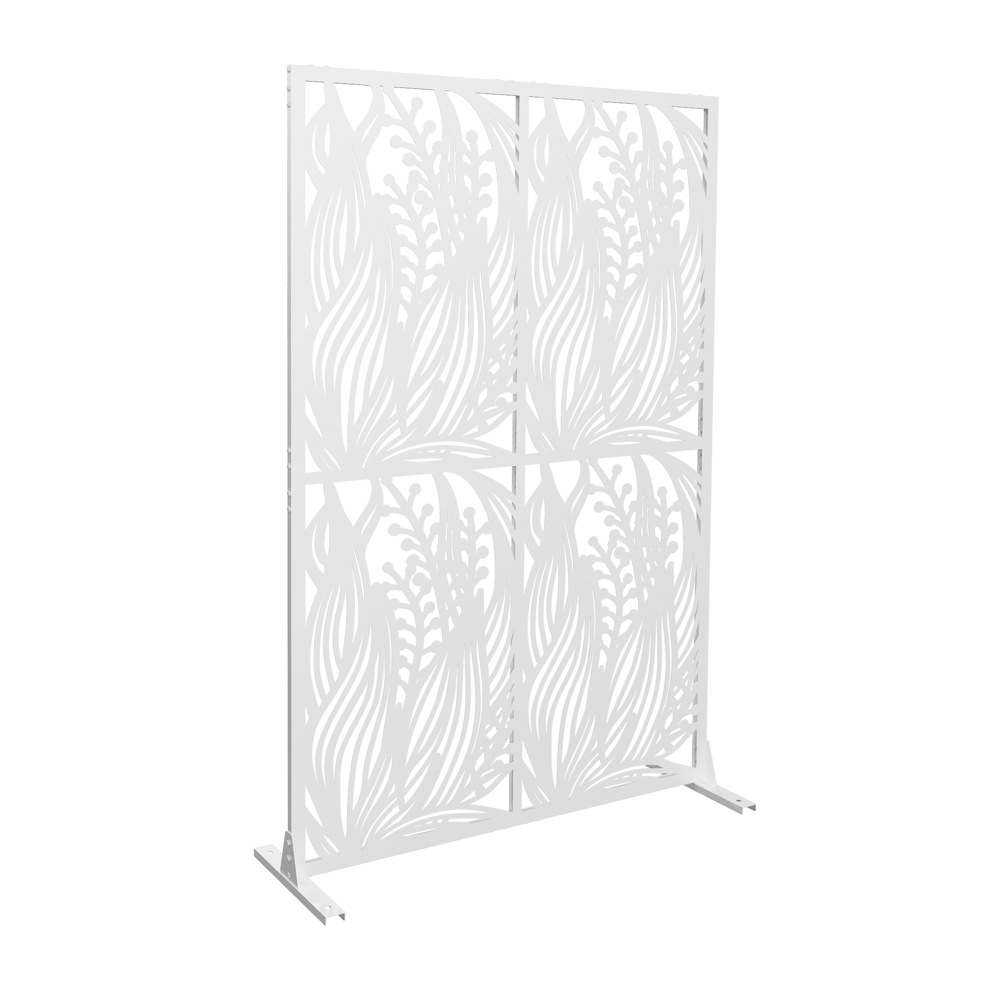 Danolapsi Metal Privacy Screens,74" H x 47.2" W Outdoor and Indoor Divider with Free Standing Decorative Privacy Screen for Balcony Patio Garden Room Divider