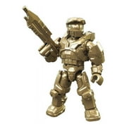 MEGA Construx - Halo: 10 Year Anniversary Micro Action Figures - GOLD MASTER CHIEF w/ Assault Rifle
