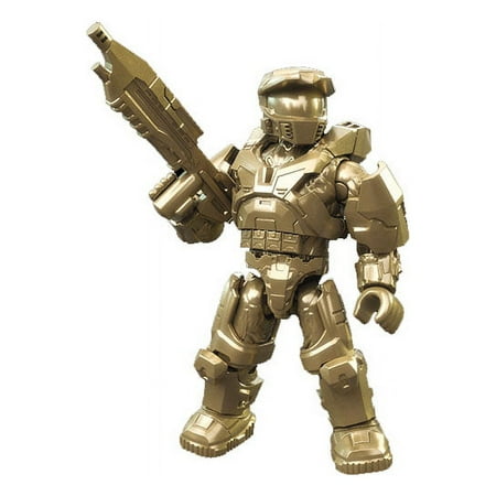 MEGA Construx - Halo: 10 Year Anniversary Micro Action Figures - GOLD MASTER CHIEF w/ Assault Rifle