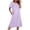 Purple, variant on Nightgowns for Women with Pockets Button Front Short Sleeve House Dresses Floral Print Mumu Dress