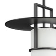 thumbnail image 6 of Progress Lighting Mystic 1-Light Pendant, Matte Black, Etched White Glass Shade, 6 of 13
