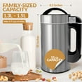 thumbnail image 4 of Máquina para hacer leche de nueces Crayton con colador incorporado, máquina para hacer leche de almendras de acero inoxidable de 51 oz/1,5 l para leches de soja, almendras, avena, anacardos y más, mul, 4 of 5