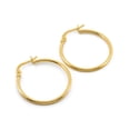 thumbnail image 2 of Arracadas Lisas Casa del Anillo 2.4 cm ORO SÓLIDO 18k AMARILLO, 2 of 4