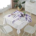 thumbnail image 6 of Purple Eucalyptus Leaves Table Cloth Waterproof Tablecloths, Spring Rustic Botanical Tablecloth Dining Table Cover for Kitchen Party Tabletop Outdoor, Square Tablecloth 54x54 Inch, 6 of 9