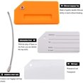 thumbnail image 4 of 7 Pack Silicone Luggage Tag Baggage Handbag Travel Suitcase Tags with Name ID Card Perfect to Quickly Spot Luggage Suitcase (Orange）, 4 of 7
