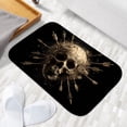 thumbnail image 6 of 1pc Skull with Arrows Absorbent Non-Slip Bathroom Thickened Flannel Rug Decor,Soft,Quick Drying,Suitable For Indoor/outdoor Use,Bathrooms,Bedrooms,Kitchens,Terrace,Laundry Rooms,16"x24", 6 of 9