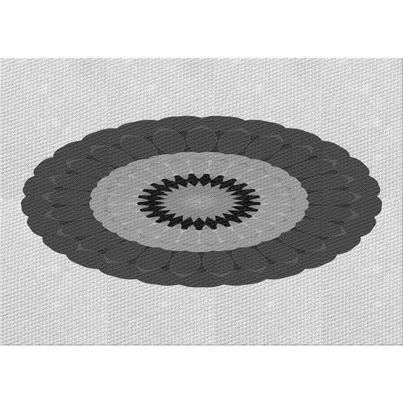 Ahgly Company Indoor Rectangle Patterned Dim Gray Area Rugs, 2' x 3'