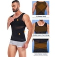 thumbnail image 2 of Vaslanda Men's Gynomastica Compression Shirt for Body Shaper Slimming Vest Tight Tummy Underwear Tank Top, 2 of 6