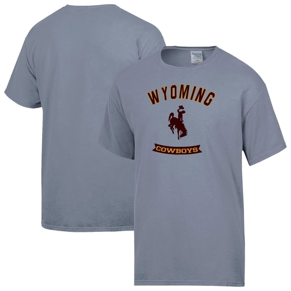 Men's ComfortWash Gray Wyoming Cowboys Banner T-Shirt