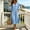 #0573-Blue, variant on Womens Solid V Neck 3/4 Sleeve Loose Casual Midi Dress With Hand Pockets Gray M Gift