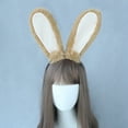 thumbnail image 2 of Bmisegm Easter Bunny Ear Headband Plush Accessory for Easter Festive & Comic Conventions Headbands for Women Khaki One Size, 2 of 6