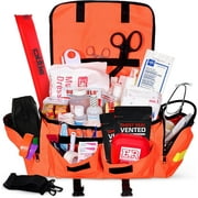Ever Ready First Aid Fully Stocked EMT Trauma First Aid Kit with 234 Piece (Orange)