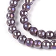 thumbnail image 3 of Electroplate Opaque Glass Beads Strands Round AB Color Plated Medium Purple 4~4.5mm Hole: 0.6mm 97~100pcs/strand 14.76~15.16 inch(37.5~38.5cm), 3 of 4