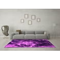 thumbnail image 3 of Ahgly Company Indoor Round Abstract Pink Modern Area Rugs, 4' Round, 3 of 4