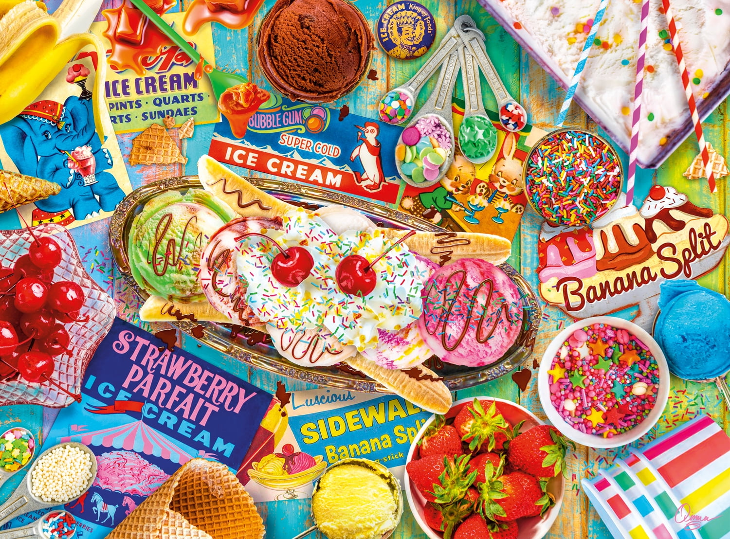 Buffalo Games 1000 Piece Banana Split Jigsaw Puzzle, Aimee Stewart