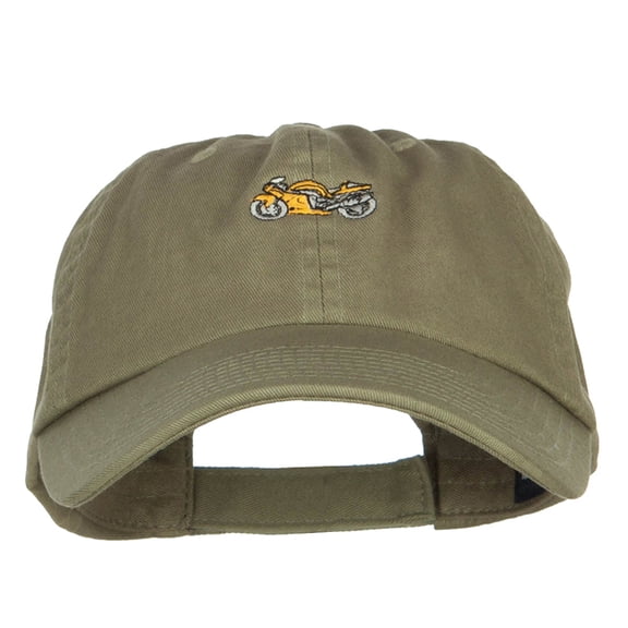 Mini Motorcycle Embroidered Low Cap - Olive OSFM