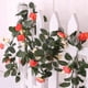 thumbnail image 5 of 2 piezas de flores artificiales colgantes de camelia de seda naranja, 5 of 9