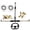 4 Lug Hubs, variant on 32" Go Kart Rear Axle Kit with Shaft + Hub + Brake Master Cylinder + Pillow Blocks + 428 108L Chain Replacement for Go Kart ATV Karting Quad Buggy Drift Trike 32 Inch