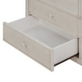 thumbnail image 7 of 6 Drawer Dresser, Rustic Wooden Double Dresser for Bedroom, Storage Cabinet Unit with Wide Drawers, Chest of Drawers for Closet, Living Room, Hallway and Nursery, 47.8"L x 18.9"W x 30"H, Anitque White, 7 of 7