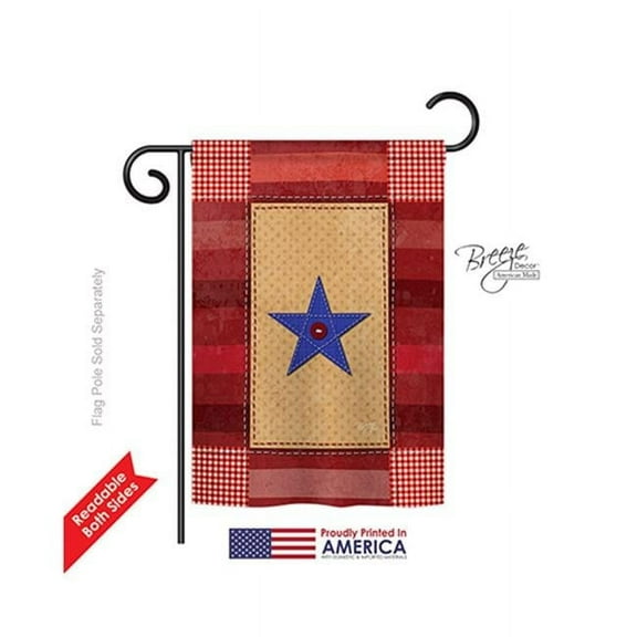 Breeze Decor 58070 Military One Star Service 2-Sided Impression Garden Flag - 13 x 18.5 in.