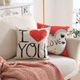 thumbnail image 4 of Valentines Day Pillow Covers 18x18 Red Heart Love You Pillowcase for Valentines Day Throw Pillows Cushion Valentines Decorations, 4 of 6