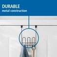 thumbnail image 3 of Mainstays Over-the-Door 3-Hook Rack, No Drilling, Black, 3 of 8
