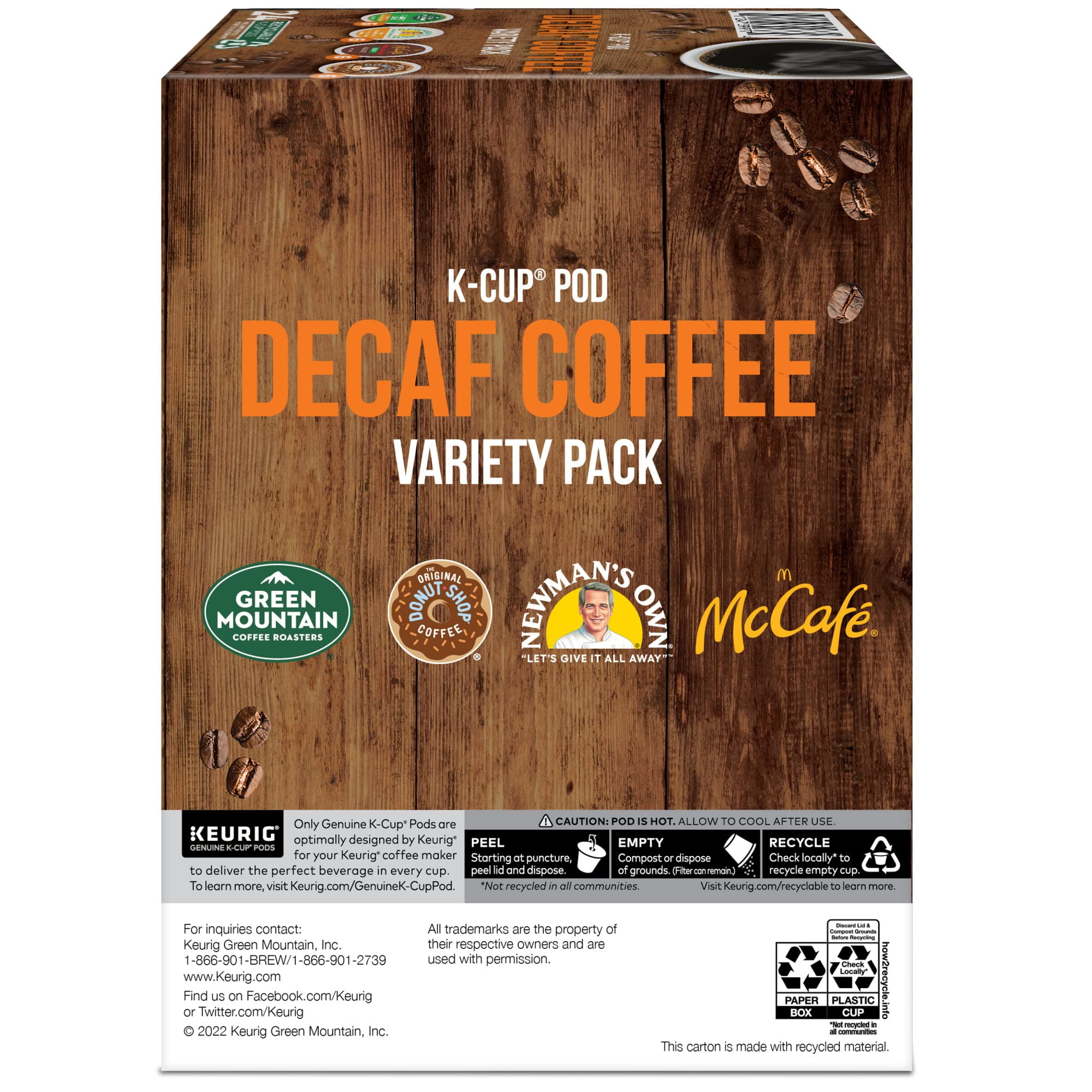 Keurig Decaf Coffee Variety Pack, Keurig Single Serve K-Cup Pods, 24 Count