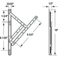 thumbnail image 2 of 10 in., Stainless Steel, 4-Bar Hinge Casement or Projecting Window, 2 of 2