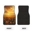 thumbnail image 2 of Kdxio Tapis de Sol de Voiture Imprimé Tournesol Coucher de Soleil Pluie Universel SUV avant Arrière Ensemble Complet 4 Pcs avec Dos en Caoutchouc Antidérapant Accessoires de Voiture pour la Plupart des Voitures, 2 of 7