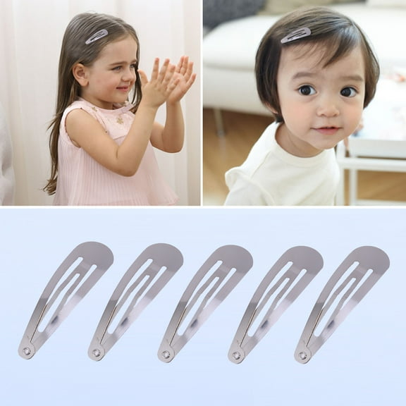 HEALEEP 50Pcs Silver Metal Hair Clips for Girls and Women for Wedding and Bridal