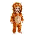 thumbnail image 2 of Animal Hooded Romper Toddler Baby Halloween Outfit Long Sleeve Hooded Jumpsuit Infant Boys Girls Cute Autumn Winter Clothes, 2 of 4