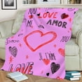 thumbnail image 4 of Hfolob Valentine's Day Blanket Flannel Decorative Blanket Air Conditioning Blanket Throw Blanket Room Decor, 4 of 6