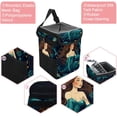 thumbnail image 2 of Mermaid Foldable Car Trash Bin Mini Trash Can with Lid, Leak-proof, Hanging Storage Bag - Car Garbage Can, 2 of 6