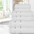 thumbnail image 4 of CASA COPENHAGEN Eternal 6 Pieces Towel Set- White, 500 GSM 2 Bath Towel 2 Hand Towel 2 Washcloth, Designed in Denmark Made of Soft Egyptian Cotton for Bathroom, Kitchen & Shower, 4 of 5